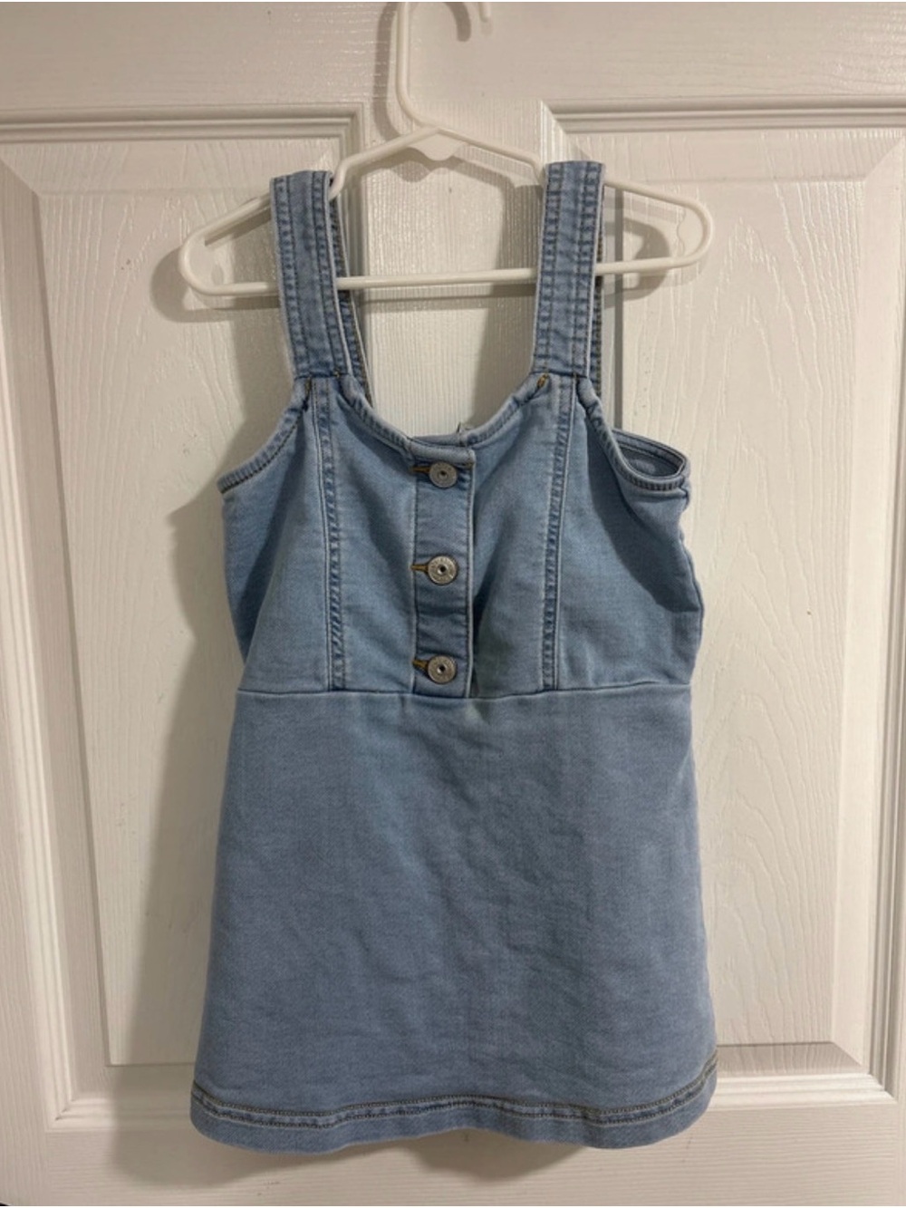 OshKosh B'gosh Light Blue Denim-Style Jumper Dress
